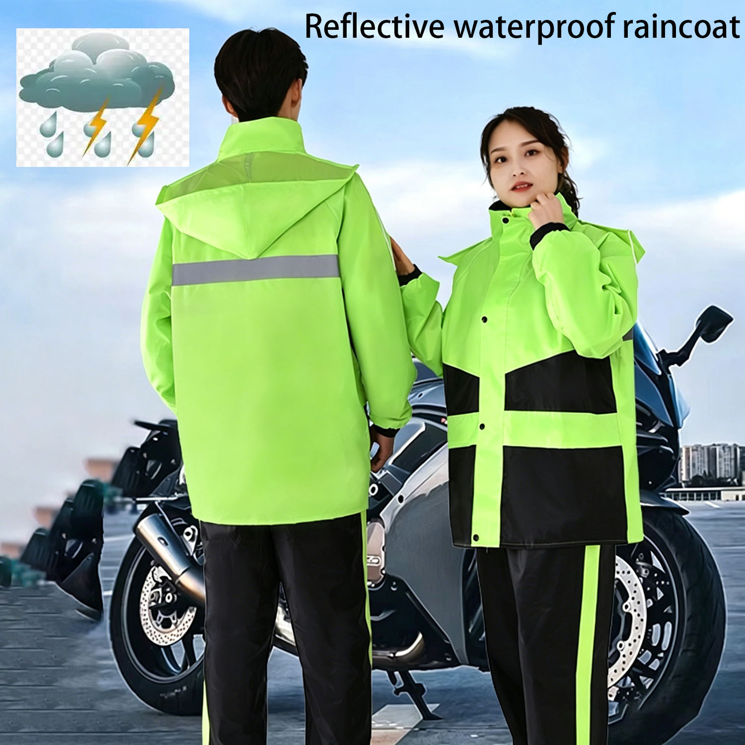 Motorcycle Raincoat Suits Men  - Motorcycle Gear Mens recension och pris