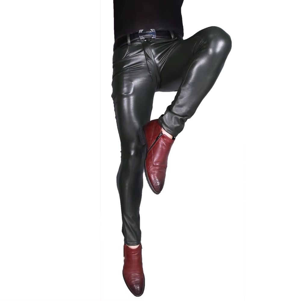 Mens Punk PU Faux Leather Trou - Motorcycle Gear Mens recension och pris