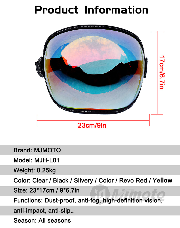 Retro Motorcycle Goggles Full  - Motorcycle Gear For Woman recension och pris
