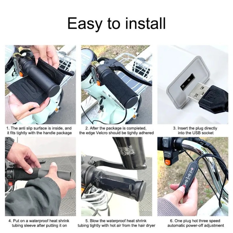 Motorcycle Heated Grips Cover  - Handlebar Grip Heated recension och pris