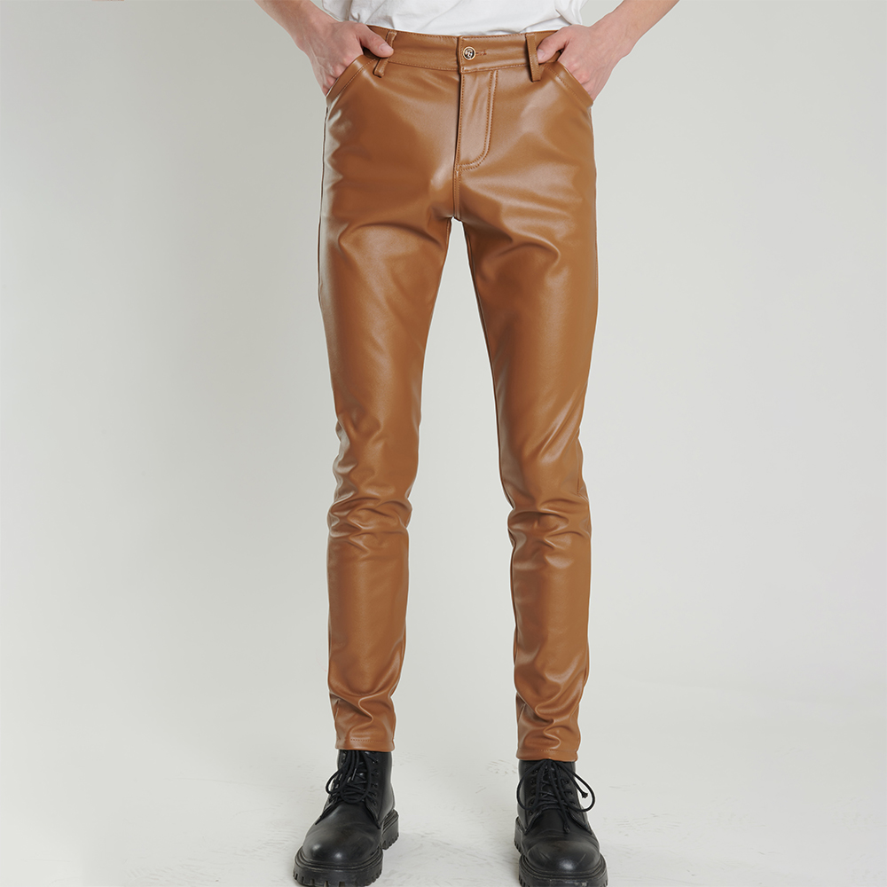 Men's Leather Pants Skinny Fit - Motorcycle Gear Mens recension och pris