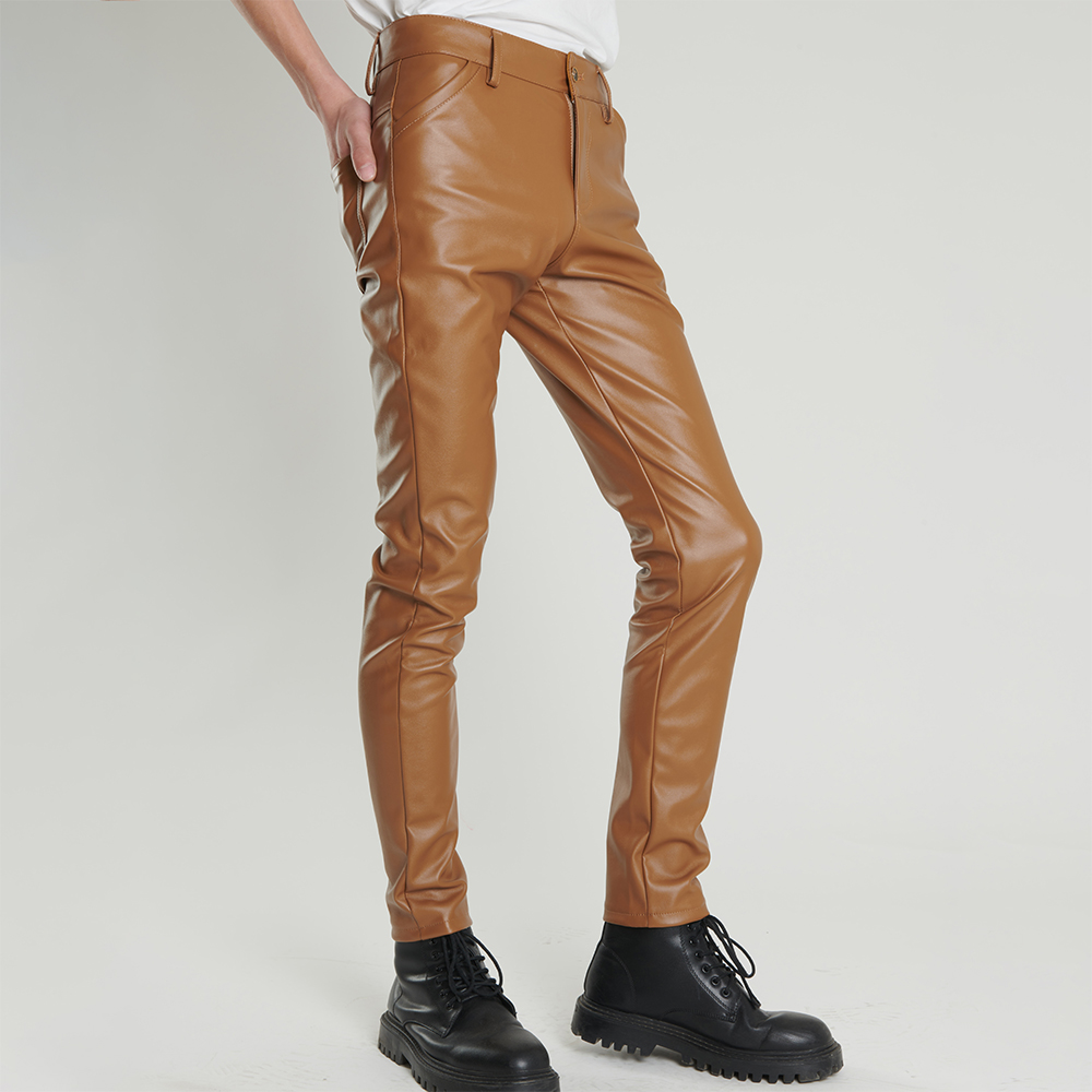 Men's Leather Pants Skinny Fit - Motorcycle Gear Mens recension och pris